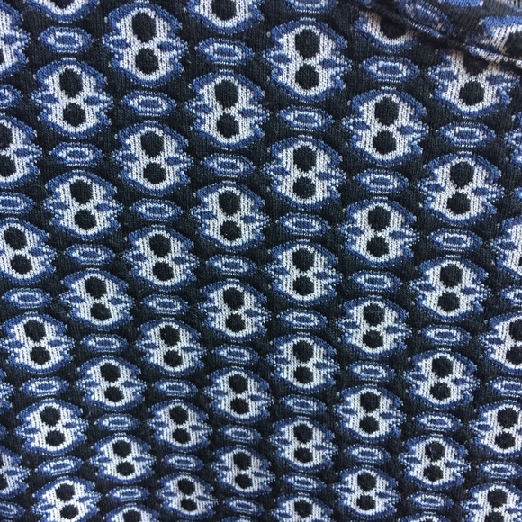 OVS Skater Dress Black, Blue Geometric Print SZ L - Picture 4 of 7